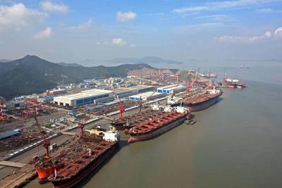 COSCO (Zhoushan) Shipyard: Image courtesy of COSCO