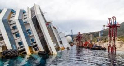 Costa wreck: Photo credit 'The Parbuckling Project'