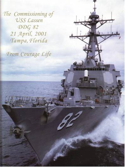 Cover of the Commissioning program, April 21 2001 at Tampa, Fla.