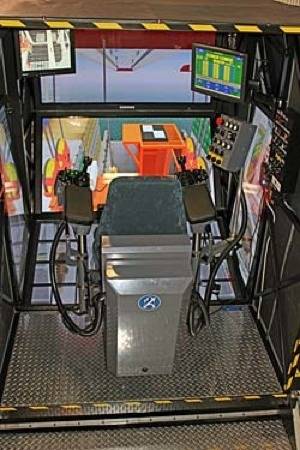 Crane simulator: Photo courtesy of Kongsberg GlobalSim