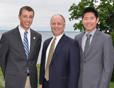 Tom Crowley with Nicholas Ratinaud (left) and Andrew Ko (right). (Photo: Crowley)