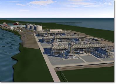 Proposed liquefaction facilities (Image courtesy of Freeport LNG)