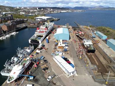 Dales Marine Services dry dock facilities in Greenock (Photo: Dales Marine)