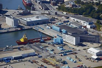 Danbors supply base in Esbjerg