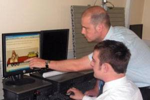 Daniel McDougal (left) with Michael Casey of Curriculum Manager Hartlepool College