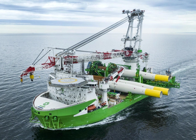 DEME's Orion installation vessel - Credit: Vineyard Wind