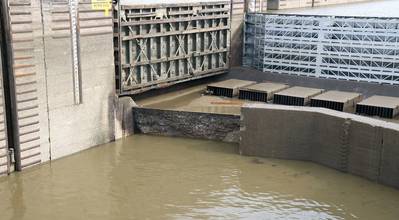 Demopolis Lock—which suffered a recent catastrophic failure—is a cautionary tale for other locks and those in Congress and the White House who may fail to see the urgency and importance of investing in the inland waterways system. (Photo: Chuck Walker / U.S. Army)
