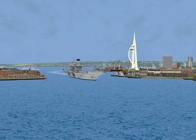 Departing Portsmouth (Photo: BMT Isis Ltd.). 