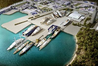 Derecktor Ft. Pierce (DFP) will be a new megayacht maintenance and refit facility in Florida, able to service both the power and sail sectors. (Image: DFP)