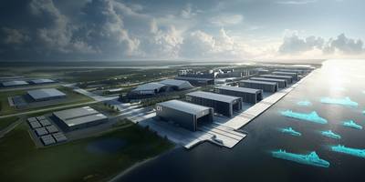 Design work is under way for Port Alpha, a greenfield “next-generation shipyard”. 
Image courtesy Saronic Technologies