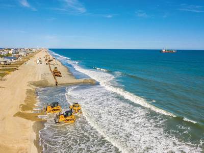 Dredge Eillis Island at Emerald Isle, NC. Photo courtesy Dredging Contractors of America