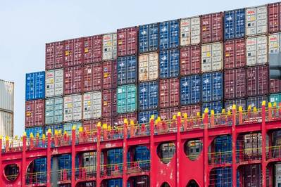 Drewry said on Thursday that it expects global container port volume to fall 1% as a direct result of U.S. trade policies. Credit: Adobe Stock/Ming