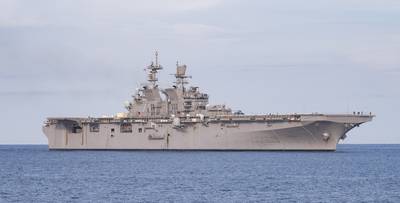 File photo: America-class amphibious assault ship USS Tripoli (LHA 7) (Photo: Samantha Oblander / U.S. Navy)