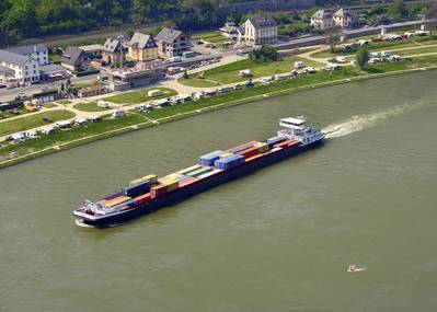 Rain over the Easter weekend in Germany has raised Rhine river water levels, with vessels able to carry more cargo. Credit: Adobe Stock/Pecold