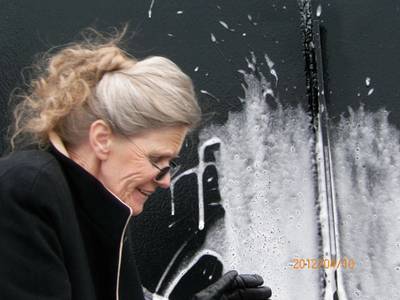 Ellen Boothe, wife of the vessel’s namesake, Ken Boothe Sr., former General Manager of Donjon Shipbuilding & Repair LLC, who passed away unexpectedly during the first year of operations, christens the Ken Boothe Sr. at an event on April 10, 2012.