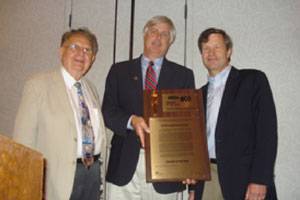 Ellicott's President Peter Bowe (right) and Vice President-Sales, Paul Quinn (middle), and WEDA Exec Dir. Larry Patella (left).