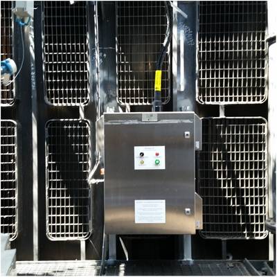 Emsys-iS installed to monitor scrubber compliance in a cruise ship funnel space (Photo: EMSYS)
