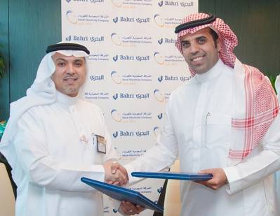 Engr. Ibrahim Al-Omar, Bahri CEO (right) and Engr. Ziad Al-Shiha, SEC CEO (Left). Photo: Bahri