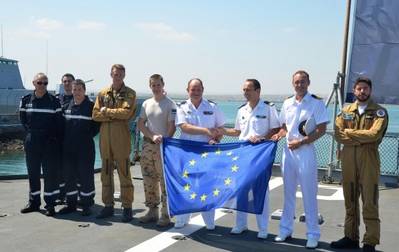 Courbet/Surcouf Handover Ceremony: Photo credit EU NAVFOR