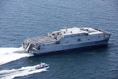 Expeditionary Fast Transport 7 (EPF 7), USNS Carson City during Acceptance Trials in the Gulf of Mexico (Photo: Austal)