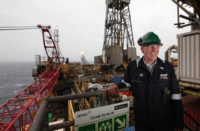Fairfield Energy COO Ian Sharp on board Dunlin platform which recently had investment of £70 million to help increase and sustain production.