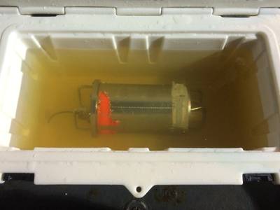 El Faro's voyage data recorder in fresh water on the USNS Apache (Photo: NTSB)