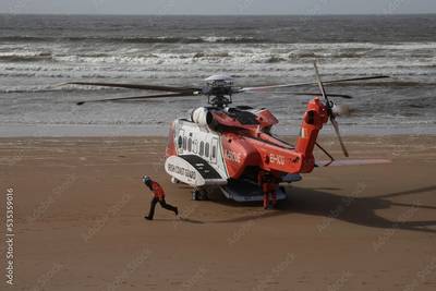 File image: An Irish coast guard Sikorsky helicopter, beach rescue mission (c) maaramore / Adobestock