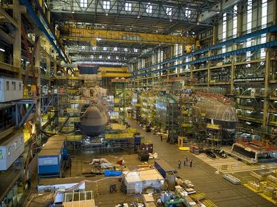 File photo: Astute Class submarines being built at BAE Systems’ shipyard in Barrow-in-Furness in 2013 (Photo: UK Royal Navy)