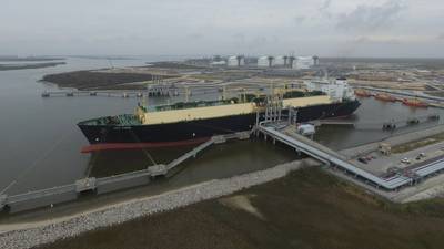 File photo: The first commissioning cargo is loaded at the Sabine Pass LNG Terminal in February 2016 (Photo: Cheniere Energy)