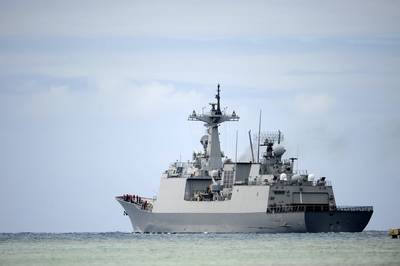 FILE PHOTO: The Republic of Korea destroyer Wang Geon (DDH 978) (Photo: Tiarra Fulgham / U.S. Navy)