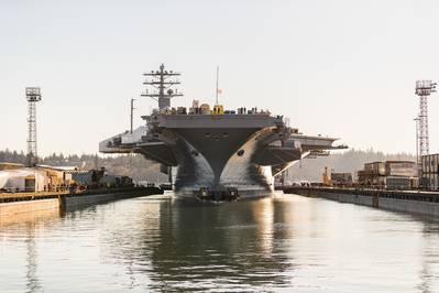 FILE PHOTO: USS Nimitz (CVN 68) at Puget Sound Naval Shipyard & Intermediate Maintenance Facility in Bremerton, Wash. (Photo: Thiep Van Nguyen II / PSNS & IMF)