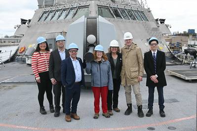 Fincantieri welcomes University of Wisconsin-Madison Chancellor to Marinette shipyard. Credit: Fincantieri Marinette Marine 