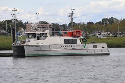 First Harvest Navigation's Captain Ben Moore is the first autonomous hybrid cargo vessel in the U.S. (Photo: First Harvest Navigation)