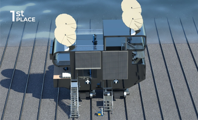 First place (2000 Euros) was won by DAO Innovation, from Romania. Image courtesy: ShipDX/GLO Marine