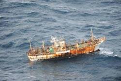 Fishing boat that survived Tsunami: Photo credit: USCG