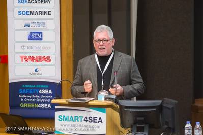 Frank Coles at 2017 SMART4SEA Conference & Awards (Photo: Transas)