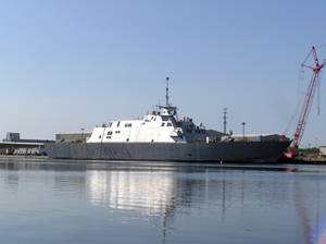 Freedom (LCS 1), starboard view.  Photo Credit:  Lockheed Martin