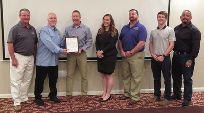 From l to r: Pat Folan (TBS), Donny Cranfill (MARCOM), Steve Wilson (Ivy), Erin Pugh (TBS), Marcus Carlucci (TBS), Patrick Boles (Ivy) and Ed Marrufo (MARCOM) (Photo: Helm)