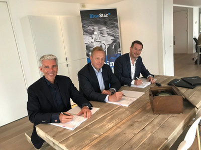 From left: Edwin Damen (General Counsel, RH Marine Group), Maarten Post (COO Radio Holland Group), Sil Hoeve (CEO STAR Group). (Photo: Radio Holland) 