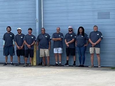 From left to right: Ed Hennessey, Justin Owens, Jimmy Lossee, Gaston Saada, Ralph Capotosto, Joe Kotapish, Sarah Busch and Smokey Glover. (Photo: Lake Assault Boats)