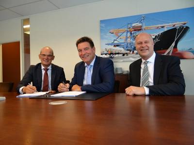 From left to right: Jeroen de Haas, Managing Director of BMT Surveys (Rotterdam); Erik Overtoom, OBEG Founder and Yrjo Migchelsen, BMT’s Head of Fire Investigations (Photo: BMT)
