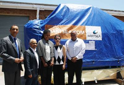 From left to right: Professor Derrick Swartz, Vice Chancellor NMMU; Greg Davids, Wärtsilä Business Development Partner in Africa; Itumeleng Pooe, SAMSA Senior Manager Marine Tourism & Leisure; Professor Dalenca Pottas, Acting Dean, Faculty of Engineering NMMU; and Odwa Mtati, SAIMI Project Manager