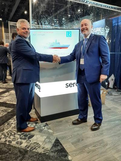 From left to right: Russel Peters, General Manager at SERCO and Kevin Humphreys, LR Americas Marine and Offshore President at DEFSEC Atlantic, Canada. (Photo: Lloyd's Register)