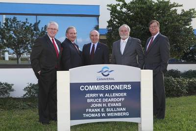 From left: Vice Chairman Jerry Allender; Commissioner Bruce Deardoff; Secretary/Treasurer Frank Sullivan; Commissioner John H. Evans; and Chairman Tom Weinberg.