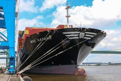 MSC Gayane at the Port of Philadelphia (Photo: U.S. Customs and Border Protection)