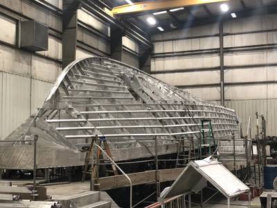 Gladding Hearn is currently building four pilot boats, including a 70-foot pilot boat for the Galveston Pilots. (Photo: Gladding-Hearn Shipbuilding)