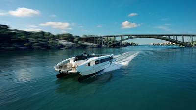 Green City Ferries announced today the award of contracts for key suppliers to provide the emission-free propulsion system for Beluga24 – the world’s first high-speed emission-free catamaran passenger ferry. Image courtesy Green City Ferries