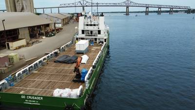 Guice Offshore's newest platform supply vessel GO Crusader was recently in Jacksonville, Florida preparing for its next mission. (Photo: Guice Offshore)