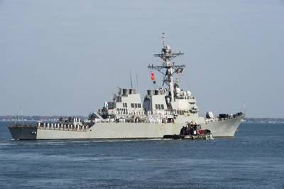 The guided-missile destroyer USS Arleigh Burke (DDG-51).
U.S. Navy photo by Mass Communication Specialist 2nd Class Justin Yarborough/Released)
