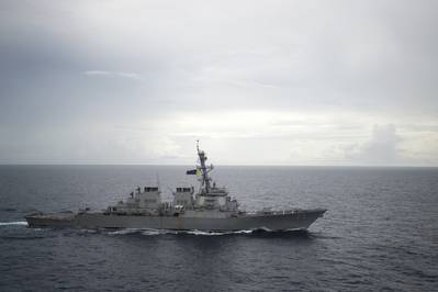 Guided-missile destroyer USS Decatur (DDG 73) operates in the South China Sea (U.S. Navy photo by Diana Quinlan)